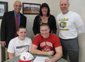 Devin signs with Stony Brook and Navigators