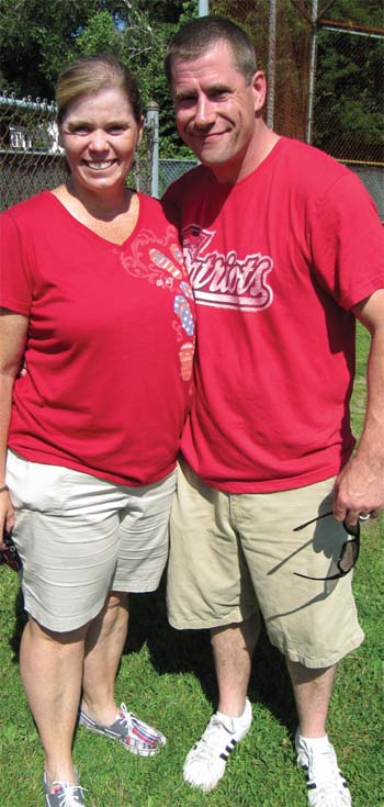 Tara Friedman and her brother-in-law Tim McGarvey, pictured at the Fourth of July celebration at Gowdy Park.